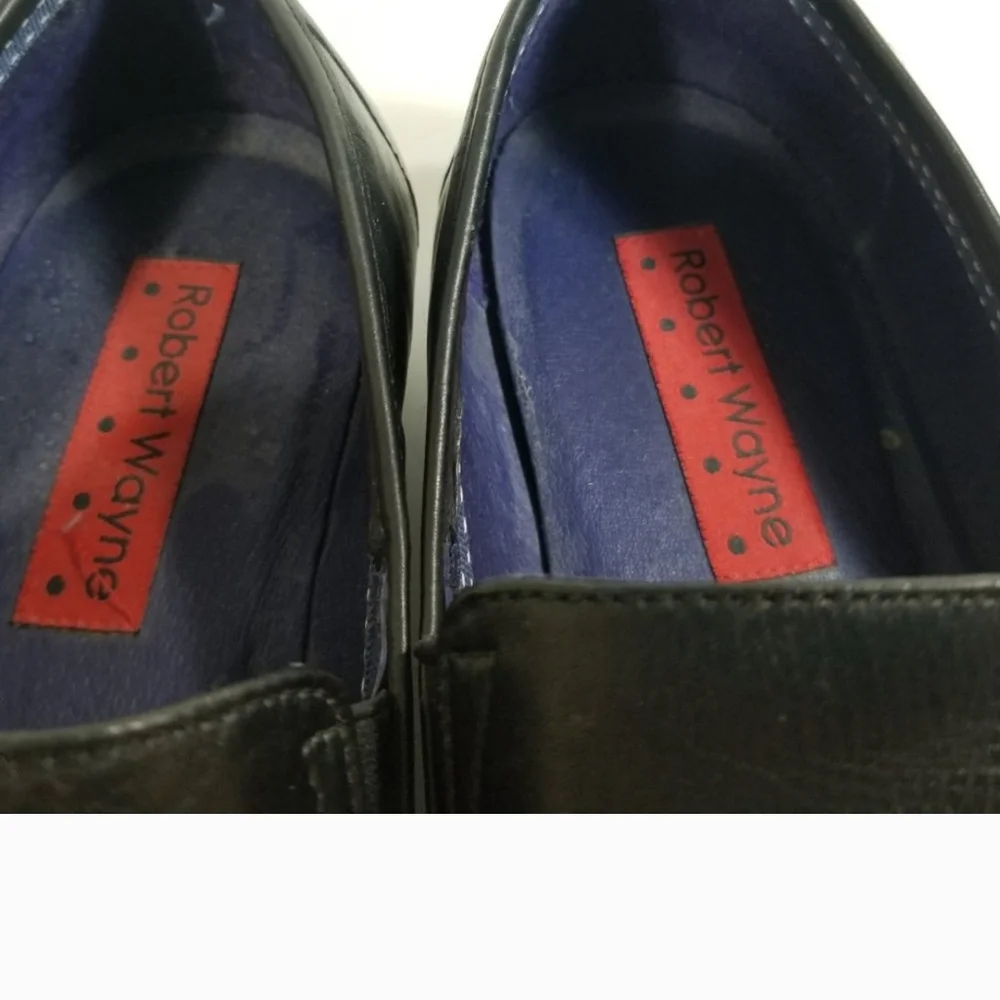 Robert Wayne Classic Black Slip-On Loafers